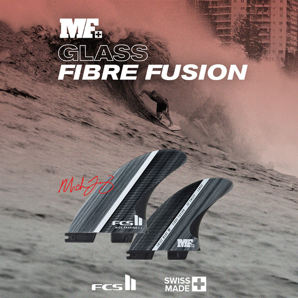 FCS Mick Fanning Glass Fibre Fusion Smoke/White Medium Thruster Fins