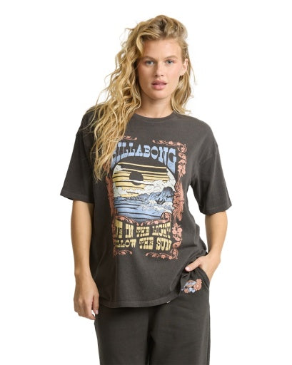 Billabong Walk With Us Short Sleeve Tee Women's Off Black