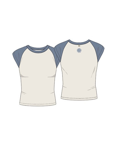 Billabong Surf Camp Short Sleeve Raglan Women's True Navy