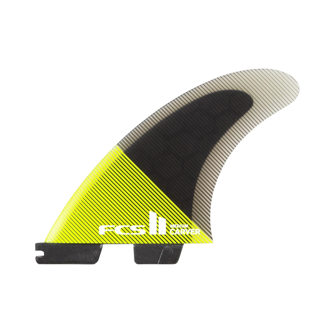 FCS Carver PC Large Acid/Black Thruster Fins