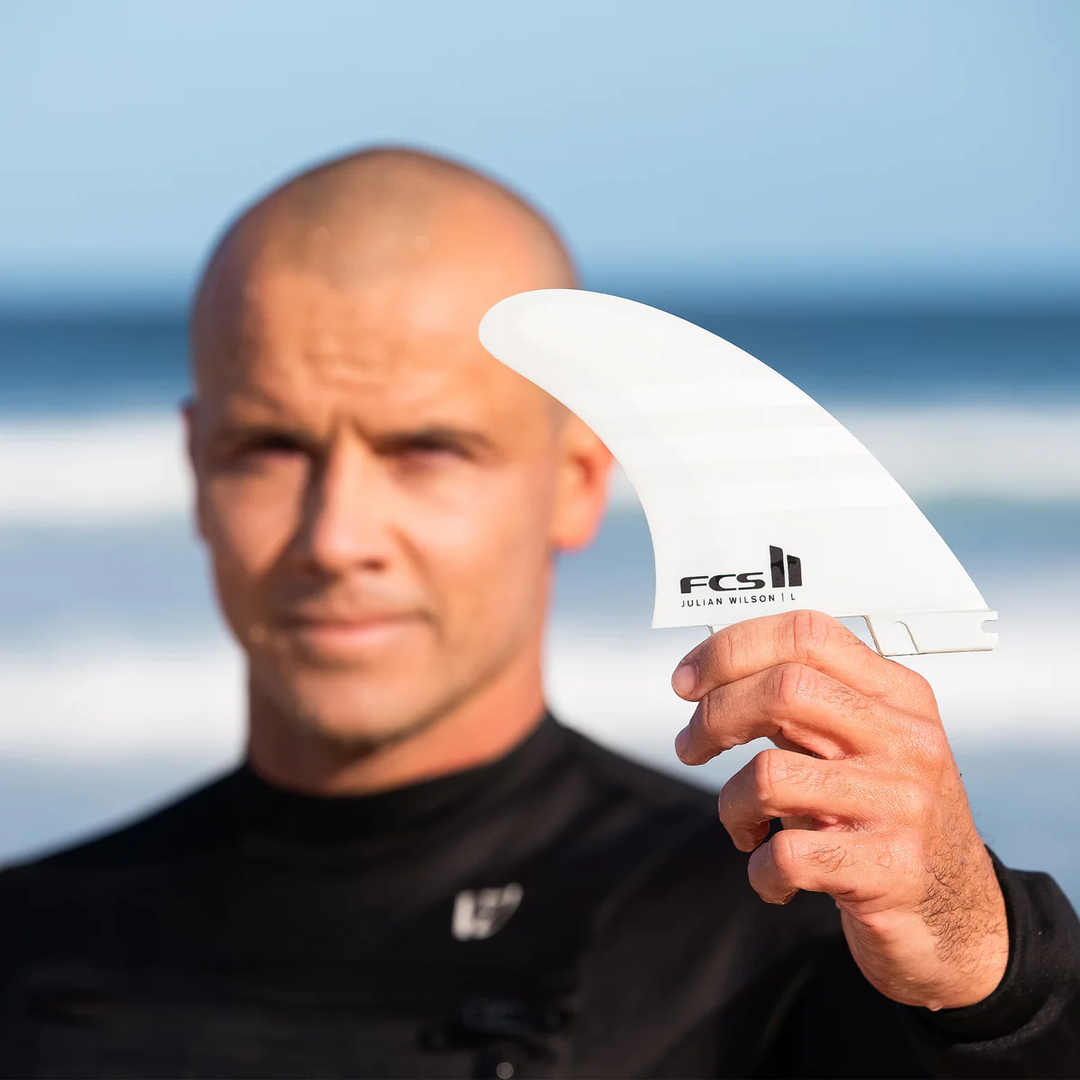 FCS II JULIAN WILSON PC LARGE WHITE/WHITE TRI RETAIL FINS
