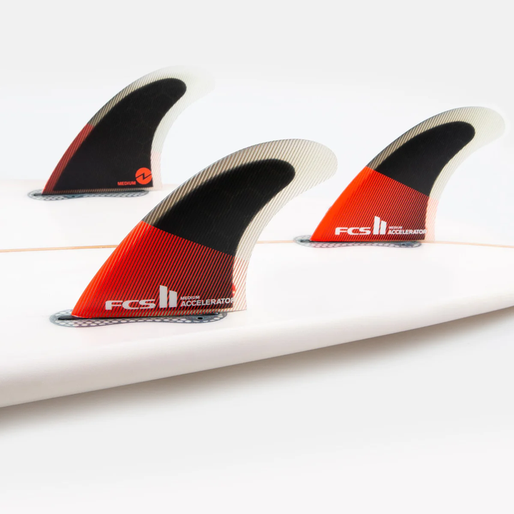 FCSII ACCELERATOR PC LARGE RED/BLACK TRI FINS