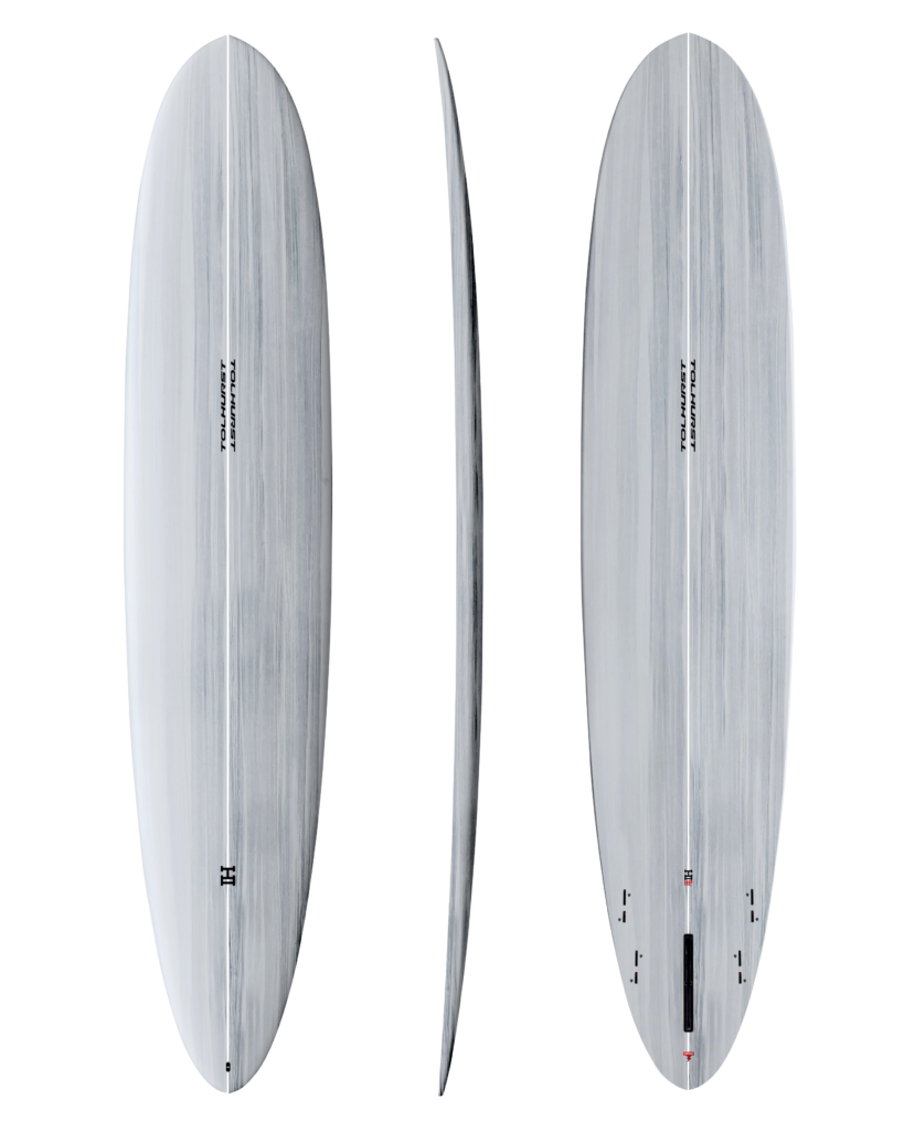 Thunderbolt HIHP Speed Surfboard 9'1 63.7L FCS II Candy White Longboard