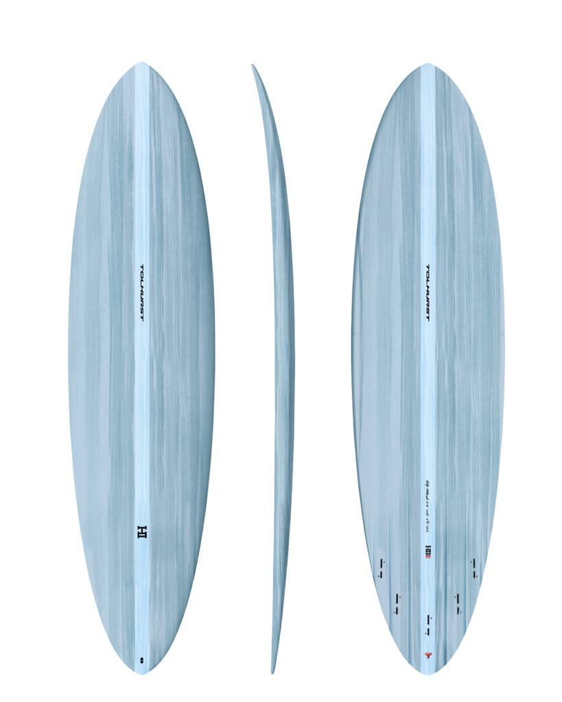 Thunderbolt Mid 6 Surfboard 7'6 47.9L FCS II Light Blue Mid-Length