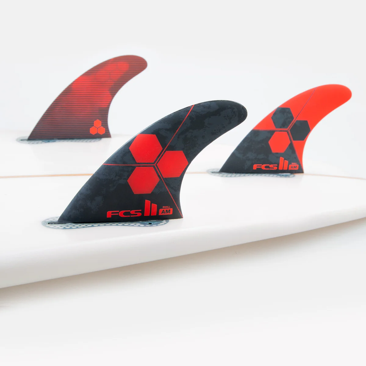 FCS II AM PC SMALL RED TRI FINS