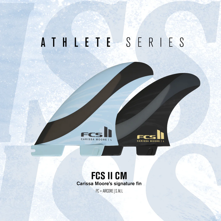FCS II CM PC AIRCORE BLACK MEDIUM TRI RETAIL FINS