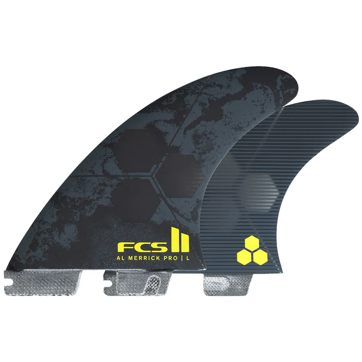 FCS2 AM PG BLK/ACID LARGE TRI FINS