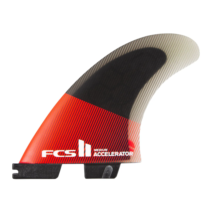 FCSII ACCELERATOR PC LARGE RED/BLACK TRI FINS