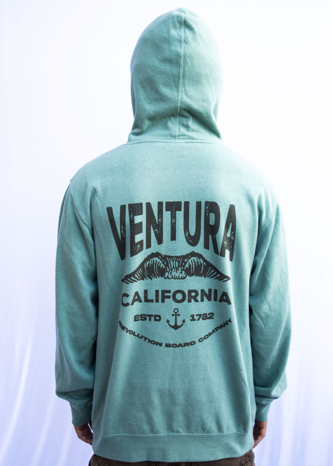V PEAK HOODED FLEECE