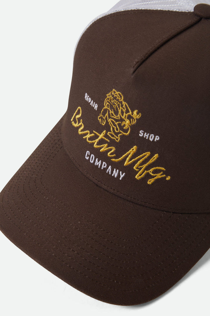 Brixton Tolman Netplus MP Trucker Hat Pine Brown/White