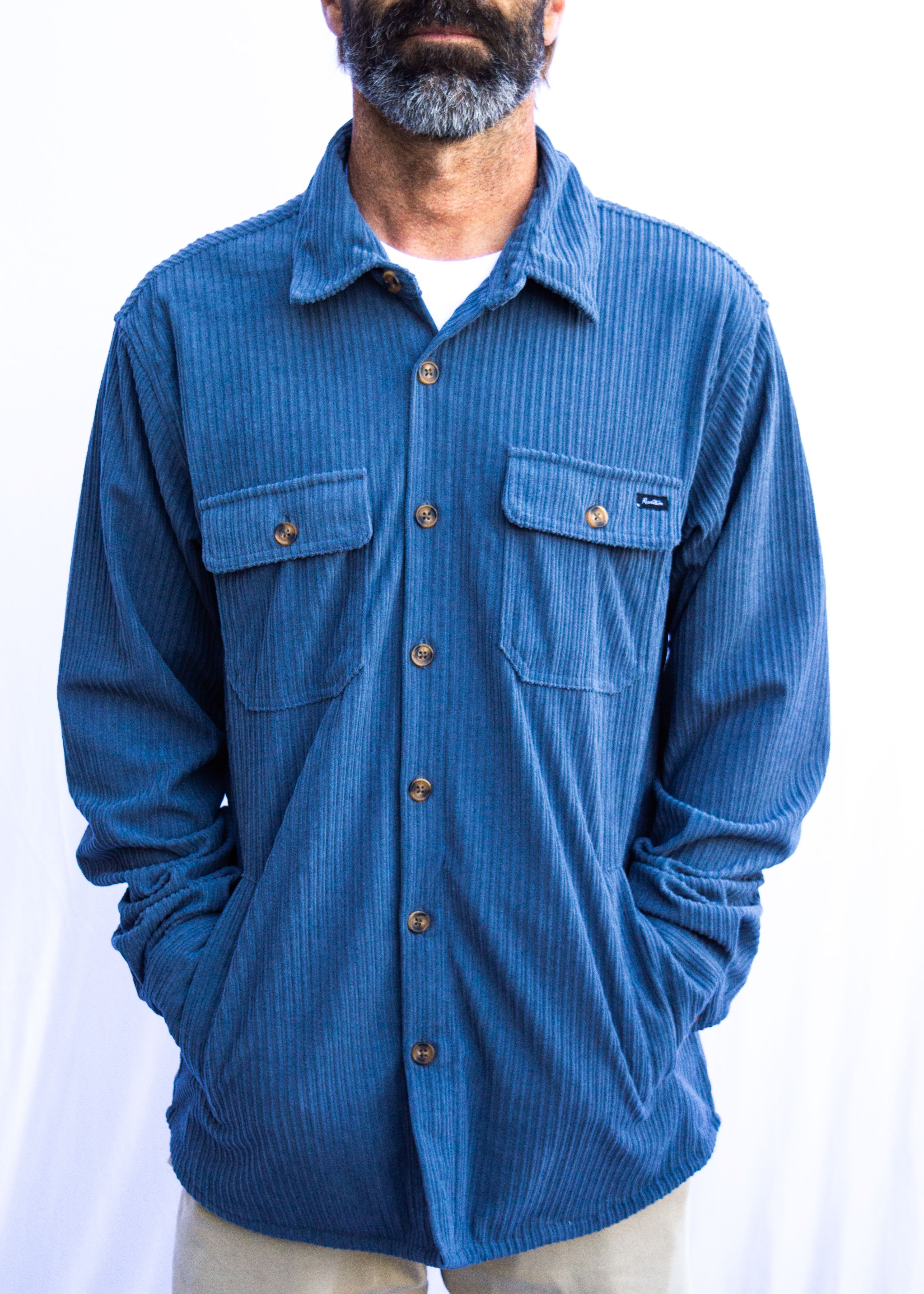 Revolution Delgado Long Sleeve Cord Shirt Natural – REVOLUTION
