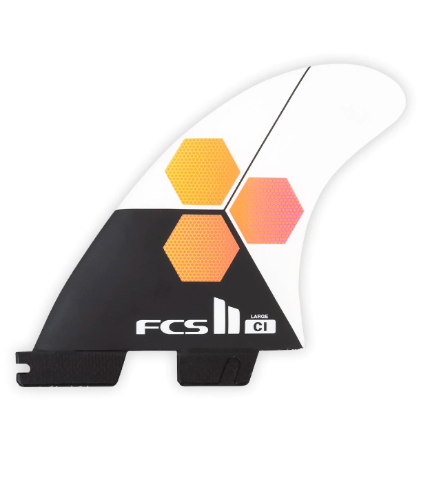 FCS II CI UPRIGHT PC LARGE WHITE TRI FINS