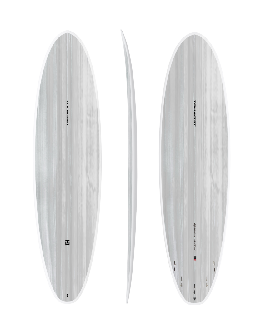 Thunderbolt Moe Surfboard 7'2 49.4L FCS II Candy White Mid-Length
