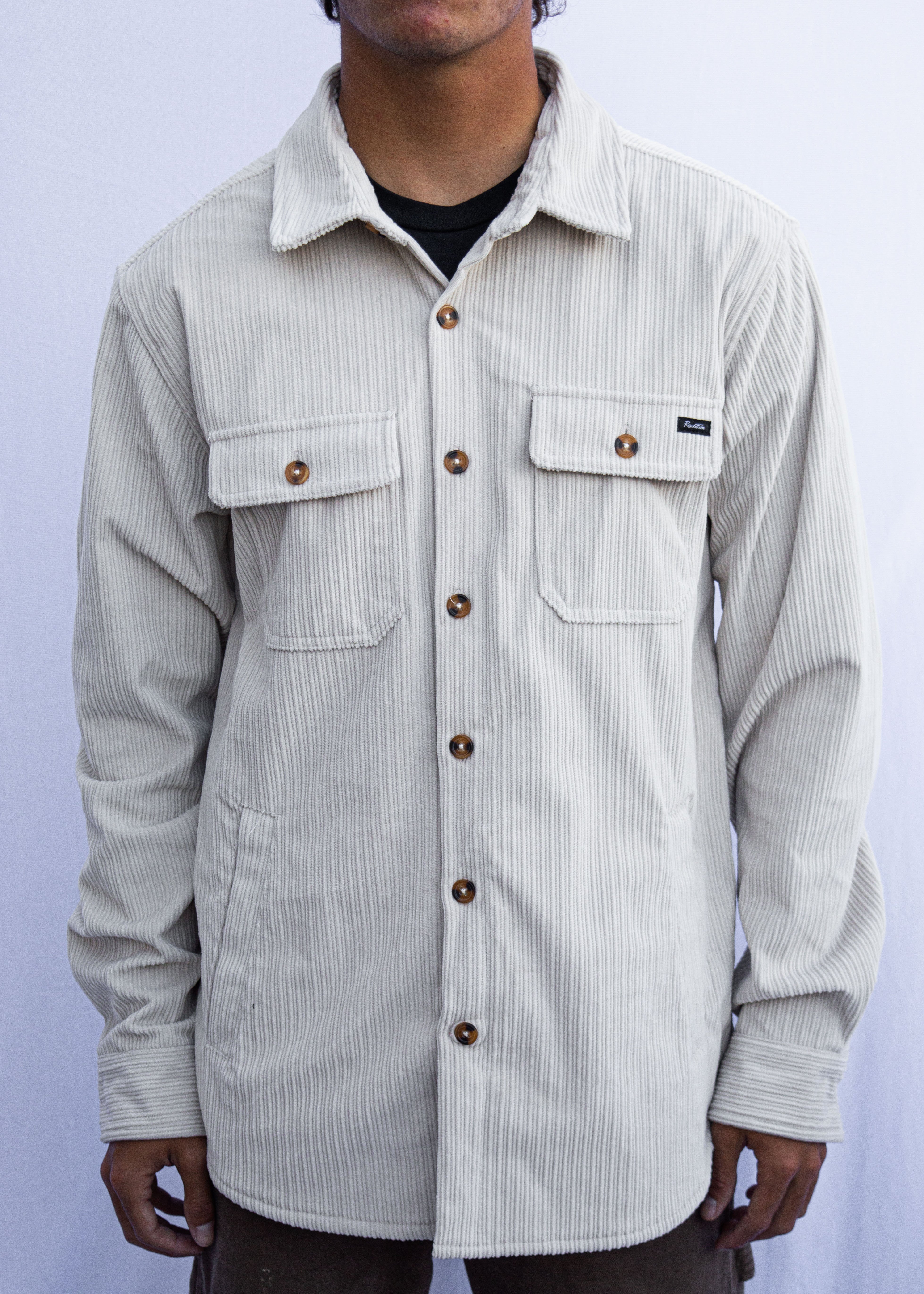 Revolution Delgado Long Sleeve Cord Shirt Natural – REVOLUTION