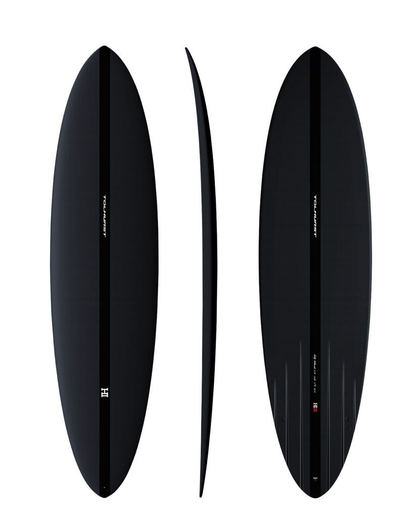 Thunderbolt Mid 6 Mini Twin Full Carbon Surfboard 6'10 40L FCS II Mid-Length