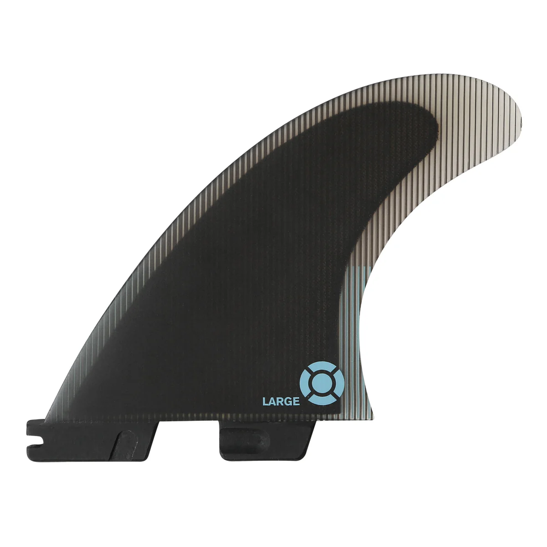 FCS II PERFORMER PC LARGE TRANQUIL BLUE QUAD REAR FINS