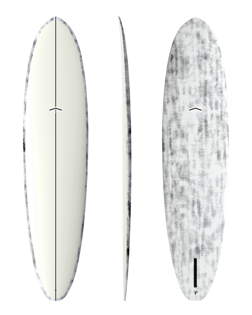 Thunderbolt Outlier Surfboard 8'0 60.18L FCS II White Brushed Carbon Mid-Length