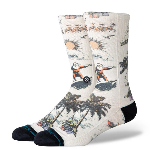 Stance San O Claus Crew Socks Men's Cream