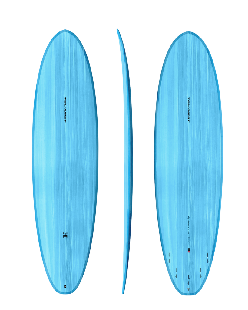 Thunderbolt Mini Moe Surfboard 6'10 45L Light Blue Mid-Length